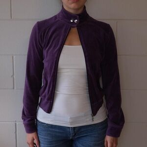 Rampage Women's Deep Purple Bomber Jacket